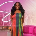 Sherri’s striped square neck dress on Sherri