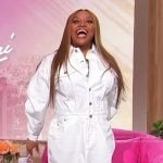 Sherri’s white denim midi dress on Sherri