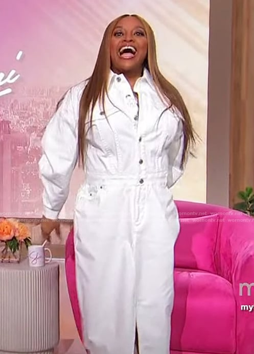 Sherri’s white denim midi dress on Sherri