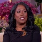 Sheryl Underwood’s black gold ring detail top on The Jennifer Hudson Show