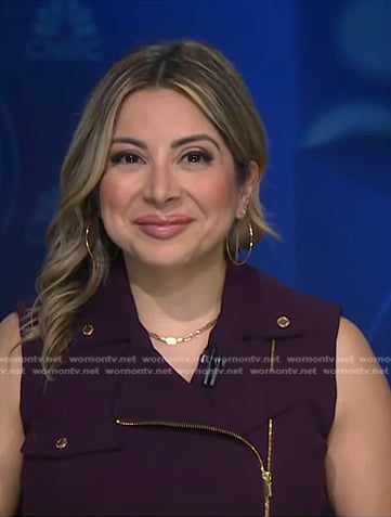 Silvana Henao's purple zip dress on NBC News Daily