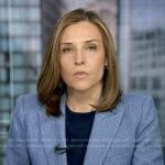 Mary’s blue blazer with silver buttons on Good Morning America