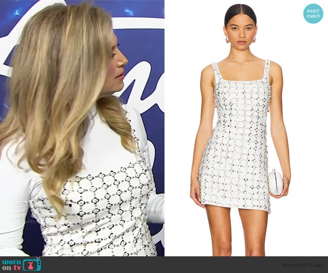 Simkhai Ziva Embellished Mini Dress worn by Nikki Novak on E! News