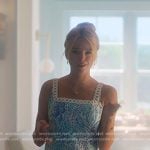 Simone’s blue print mini dress on Sirens