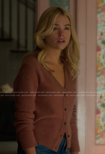 Simone's v-neck cardigan on Sirens