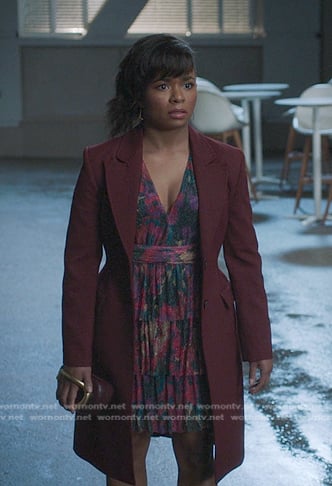 Simone’s floral tiered dress on Greys Anatomy
