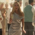 Simone’s silver asymmetric dress on Sirens