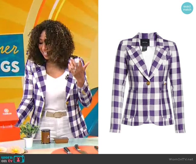 Smythe Duchess Blazer worn by Gabrielle Kerr on CBS Mornings