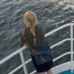 Simone’s navy shoulder bag on Sirens