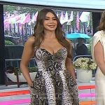 Sofía Vergara’s snakeskin print dress on Today