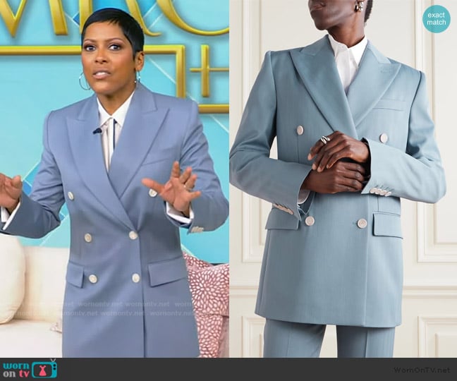 Tamron’s blue blazer on Tamron Hall Show