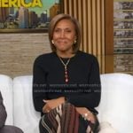 Robin’s striped midi skirt on Good Morning America