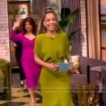 Sunny’s green ruched front dress on The View