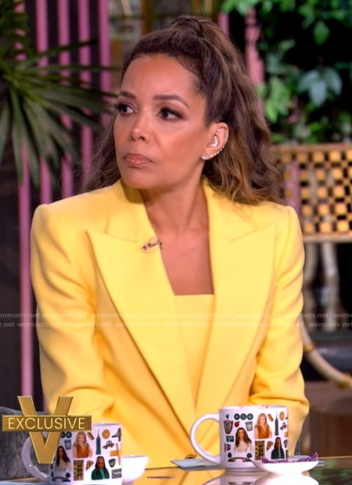 Sunny’s yellow blazer and pants on The View