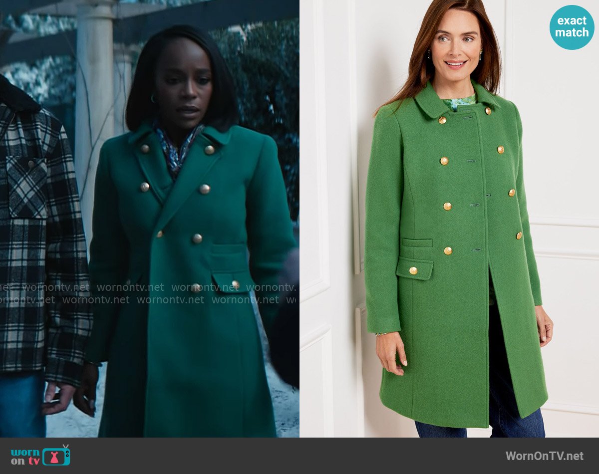 Talbots Albury Wool Blend Coat worn by Catherine (Aja Naomi King) on Grosse Pointe Garden Society