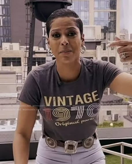 Tamron’s vintage graphic tee on Tamron Hall Show