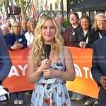 Tara Lipinski’s blue floral mini dress on Today