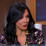 Dr. Tara Narula’s black plaid wrap dress on Good Morning America