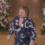 Taryn’s blue floral tie neck dress on Greys Anatomy