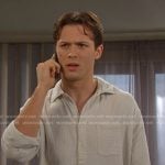 Tate’s white gauze button down shirt on Days of our Lives