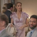 Teddy’s pink satin ruffle dress on Greys Anatomy