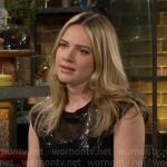 Tessa’s black sequin top on The Young and the Restless