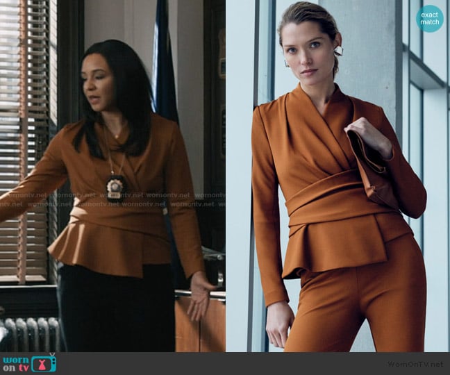 The Fold London 4-Way Stretch Belleville Top worn by Kaya Blanke (Carra Patterson) on Elsbeth