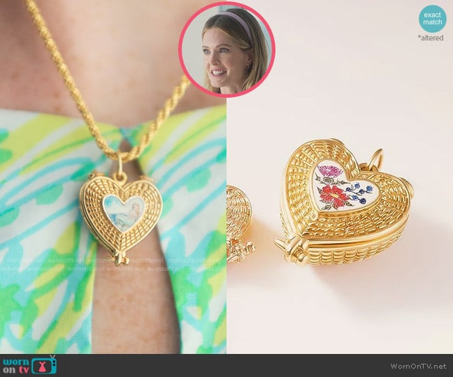 The Golden Basket Heart Baskets worn by Devon DeWitt (Meghann Fahy) on Sirens