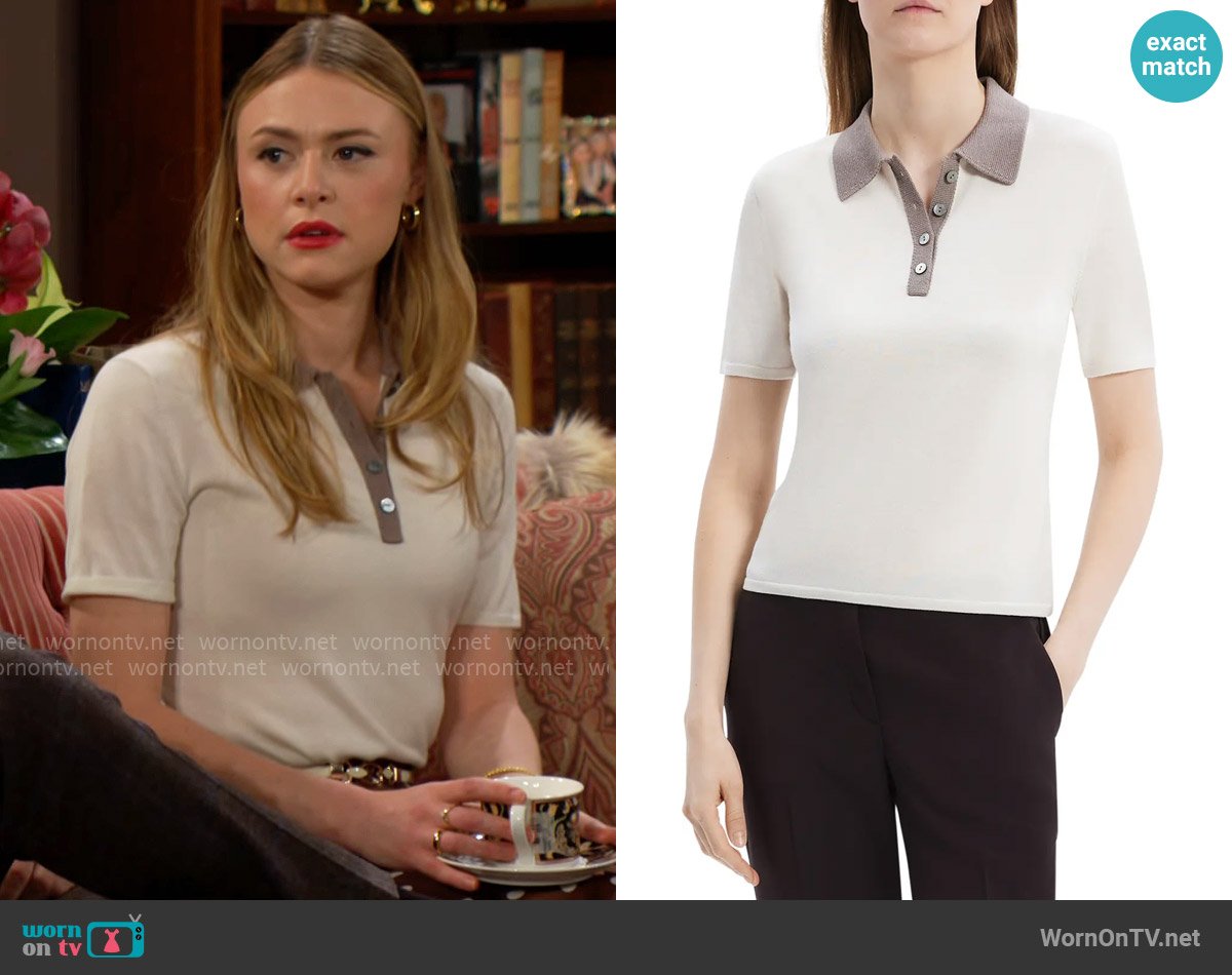 Claire’s polo top on The Young and the Restless