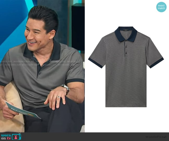 Mario’s gray contrast polo on Access Hollywood