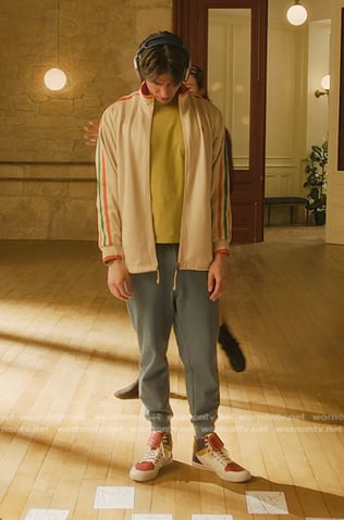 Tobias's colorblock hight top sneakers on Etoile