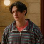 Tobias’s striped high neck shirt on Etoile