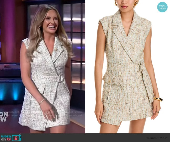 Toccin Everly Safari Wrap Dress worn by Carly Pearce on The Kelly Clarkson Show