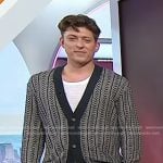 Tom Francis’s grey print cardigan on Today