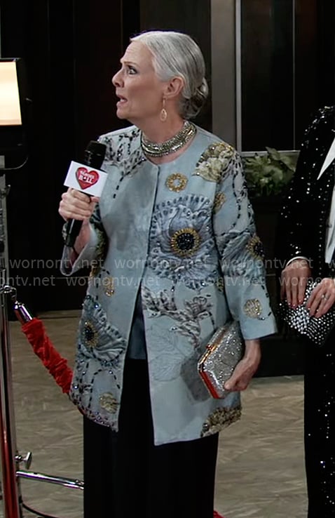 Tracy's floral beaded jacket for 2025 Nurses Ball on General Hospital