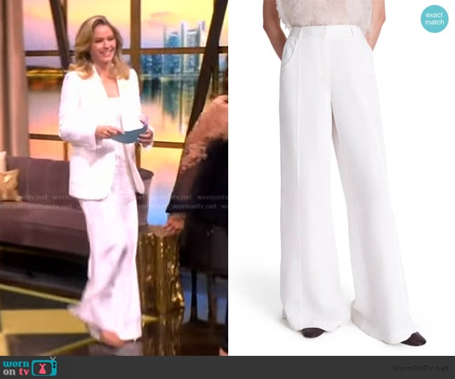 TWP Dees Wide-Leg Linen-Blend Trousers worn by Sara Haines on The View