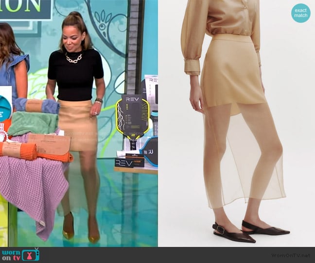 TWP Sylkie Skirt in Silk Organza worn by Sunny Hostin on The View