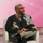 Tyler Perry’s black tie dye shirt and pants on Sherri