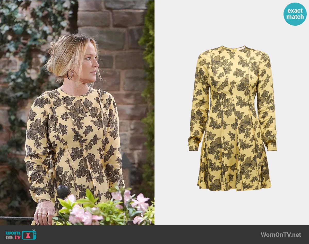 Ulla Johnson Juliette Dress in Solaris worn by Sharon Newman (Sharon Case) on The Young and the Restless
