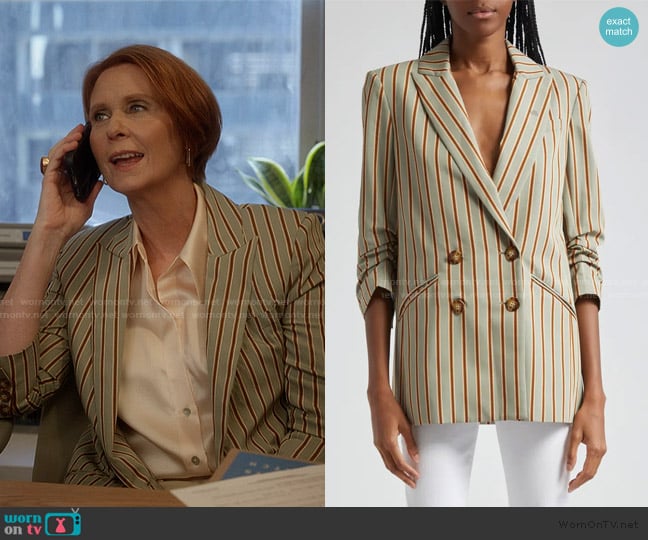 Veronica Beard Kiernan Dickey Jacket worn by Miranda Hobbs (Cynthia Nixon) on And Just Like That