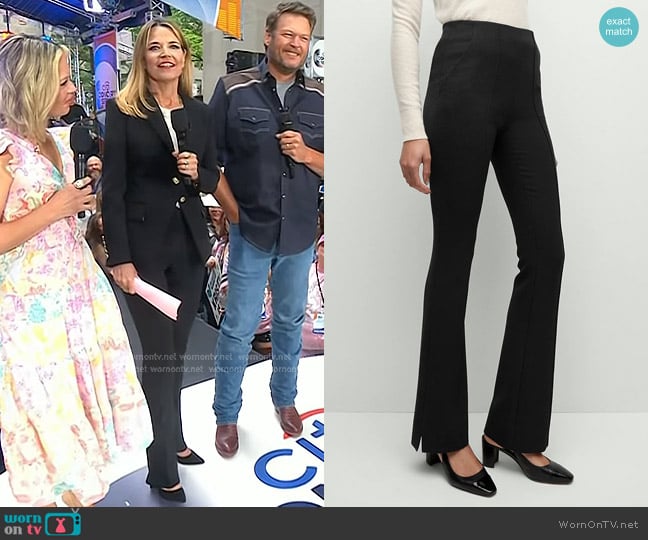 Veronica Beard Orion Flare Pant worn by Savannah Guthrie on Today