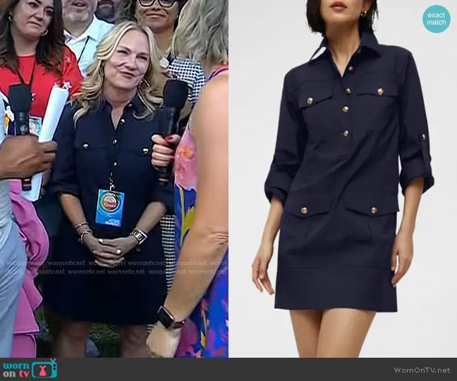Casandra Matej’s navy utility dress on Today