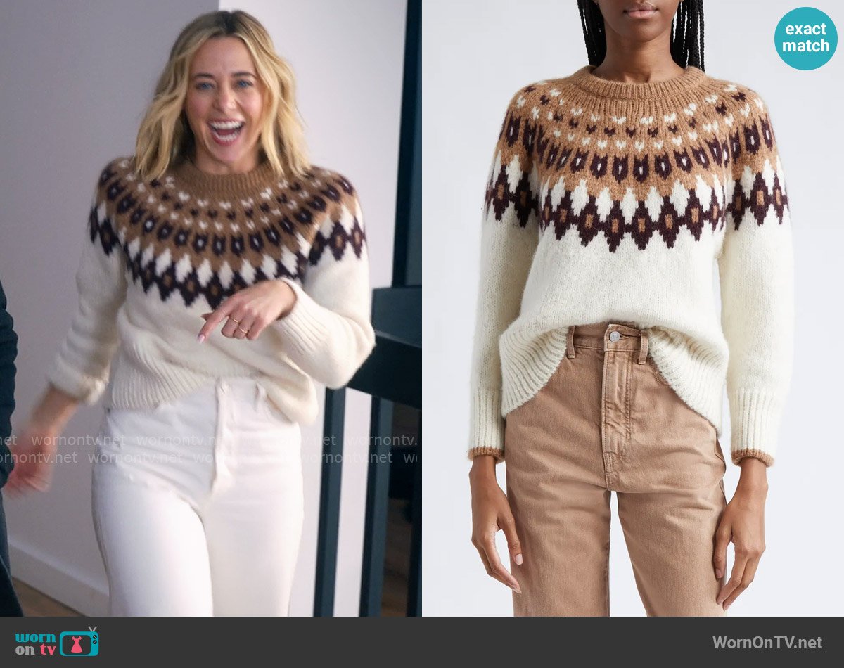 Veronica Beard Anne Fair Isle Sweater worn by Kate (Tina Fey) on The Four Seasons