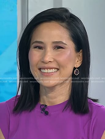 Vicky’s purple drop earrings on Today