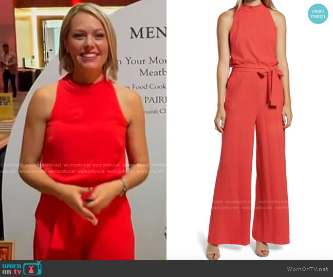 Vince Camuto Sleeveless Ruffle Neck Jumpsuit worn by Dylan Dreyer on Today