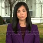 Weijia Jiang’s purple blazer on CBS Mornings