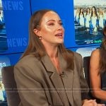 Whitney Leavitt’s gray blazer on E! News