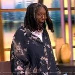 Whoopi’s black floral print shirt on The View