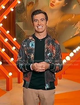 Will Ganss' floral bomber jacket on Good Morning America
