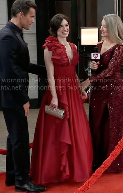 Willow’s red ruffled Nurses Ball gown on General Hospital